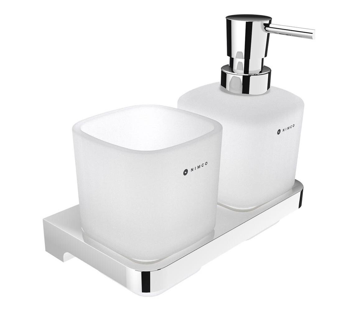 NIMCO NIMCO MA 2905831C-26 - Nástěnný dávkovač mýdla a stojan na kartáčky MAYA 320 ml