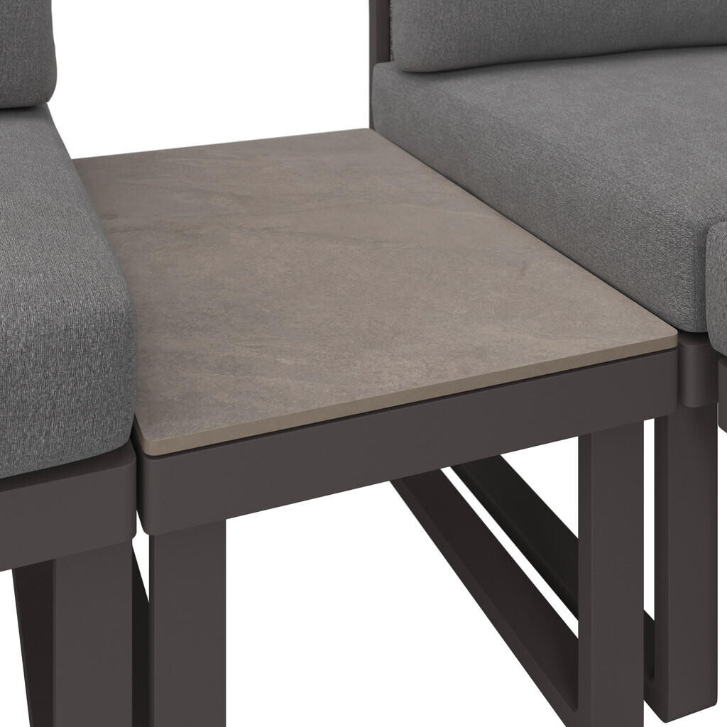 Ambia Garden ZAHRADNÍ STŮL, kov, kámen, 67/43/35 cm