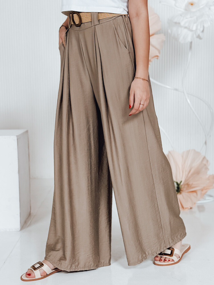 Spodnie damskie MIRELOU brązowe Dstreet