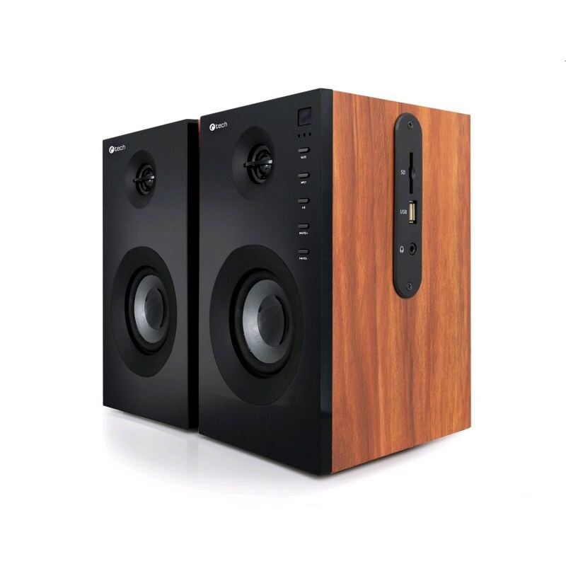 Repro C-TECH SPK-550BT, 2.0, Bluetooth, dálkové ovládání, drevenné