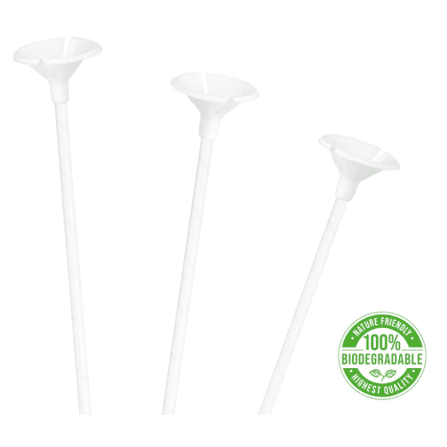 Eko papírové tyčinky na balónky 10  ks - Party Pal