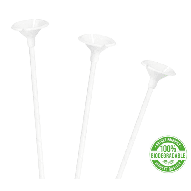 Eko papírové tyčinky na balónky 100  ks - Party Pal