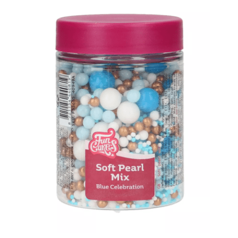 Cukrové zdobení perly -  modrá oslava 80 g - FunCakes - FunCakes