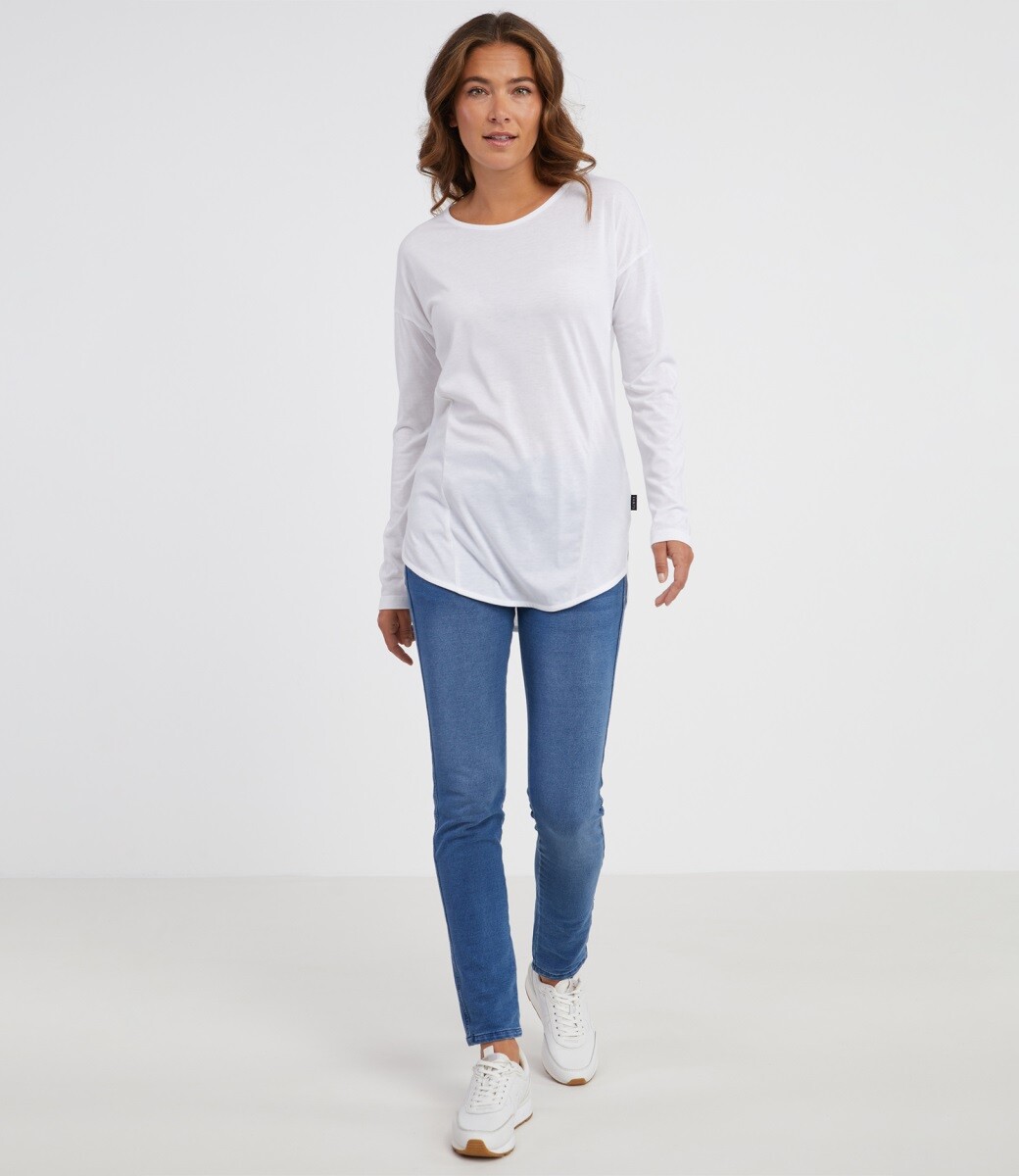 Dámské triko s dlouhým rukávem sherri sam 73 bílá xl