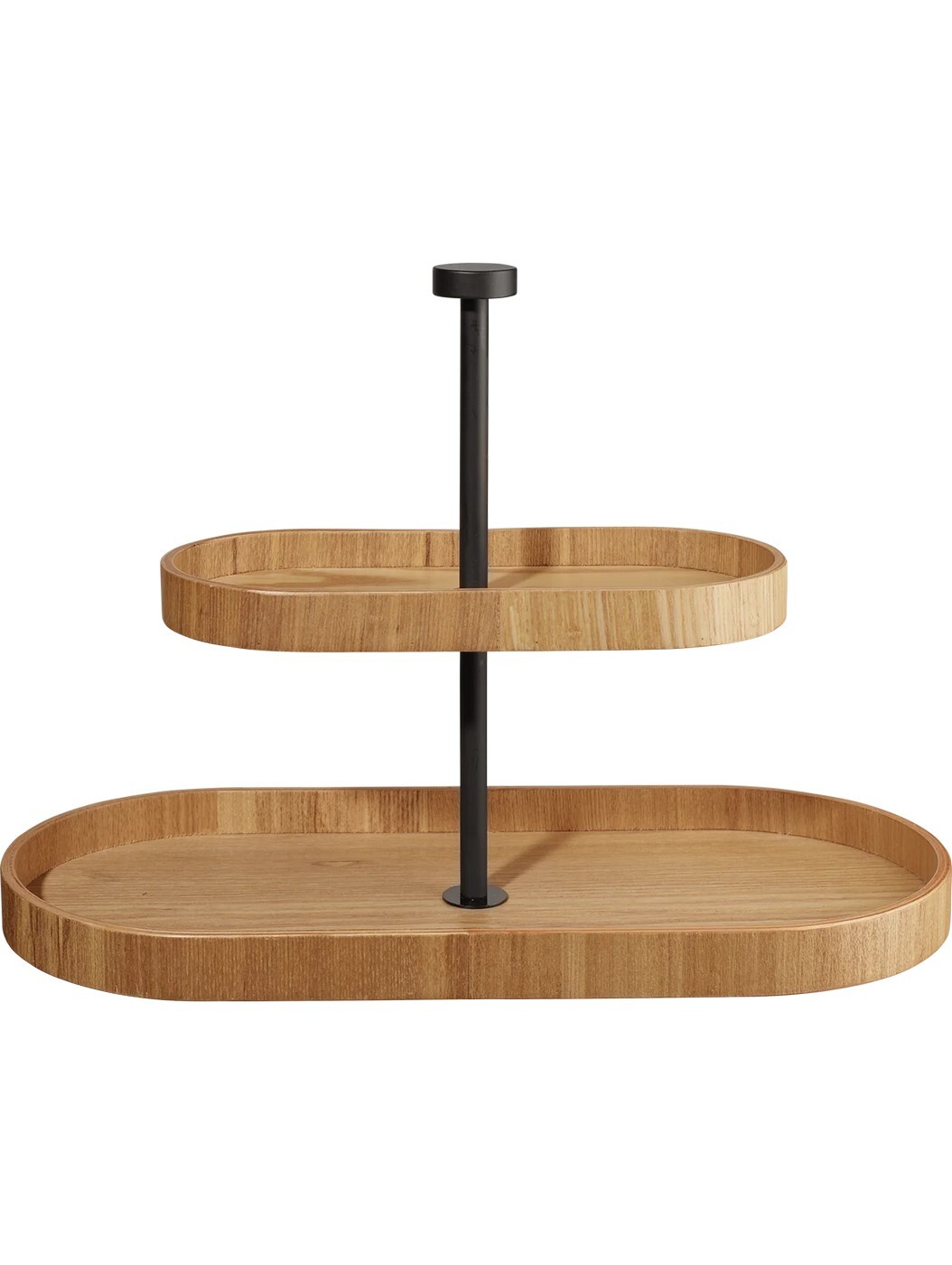 Dřevěný dvoupatrový etažér výška 35,5x16,5 cm WOOD ASA Selection - přírodní