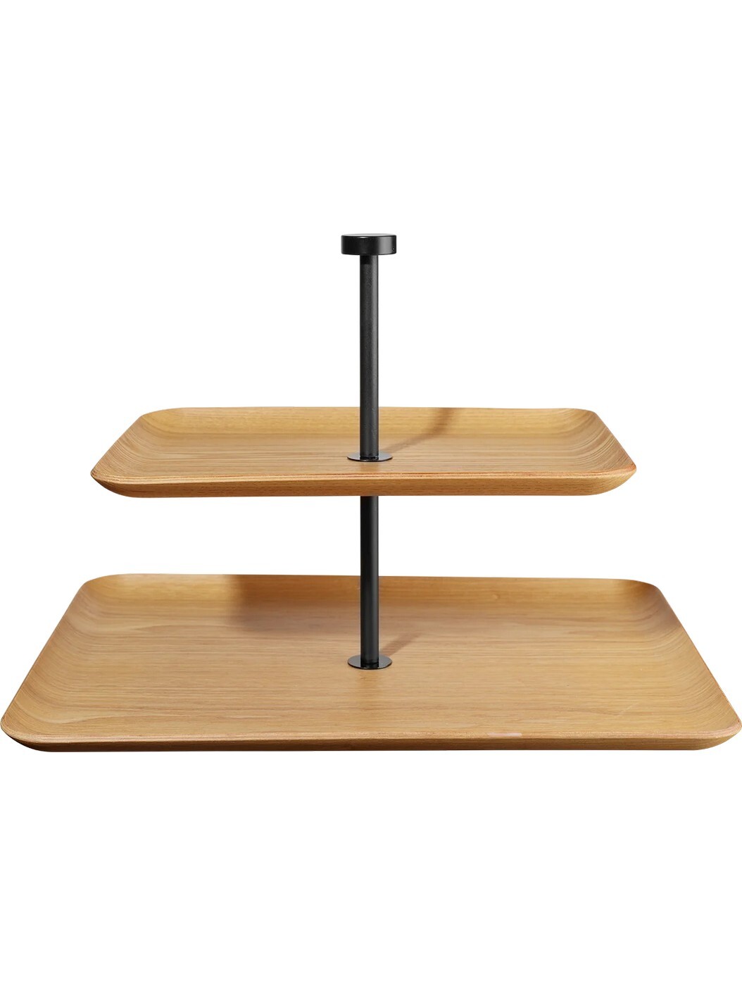 Dřevěný dvoupatrový etažér výška 36x28 cm WOOD ASA Selection - přírodní