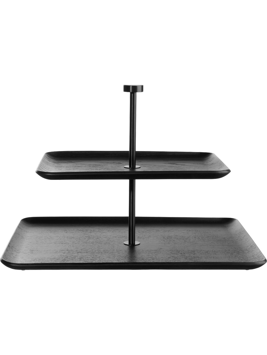 Dřevěný dvoupatrový etažér 36x28 cm WOOD ASA Selection - černý