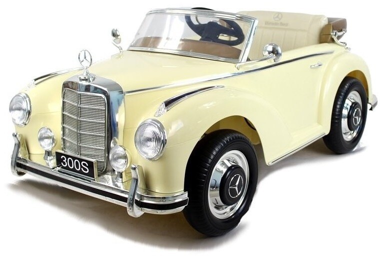 mamido Elektrické autíčko Mercedes Benz 300S béžové