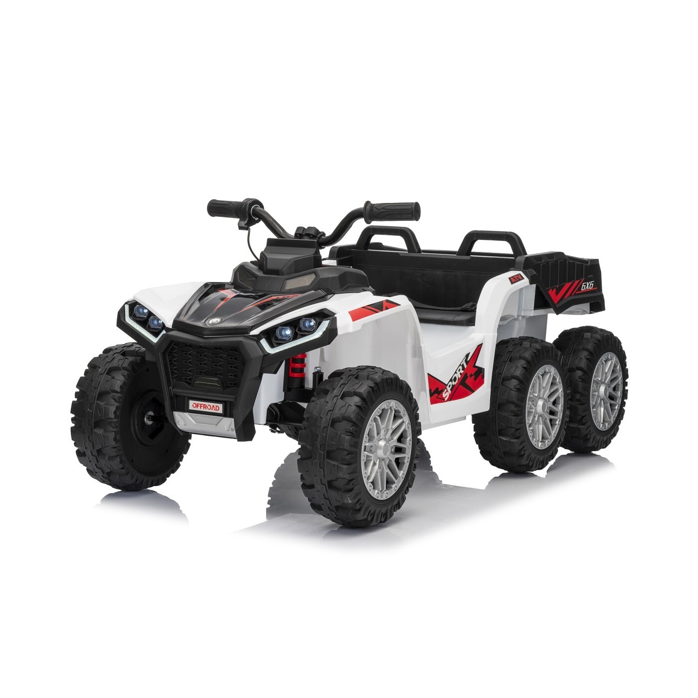mamido Dětská elektrická čtyřkolka Quad Sport TX ATV bílá