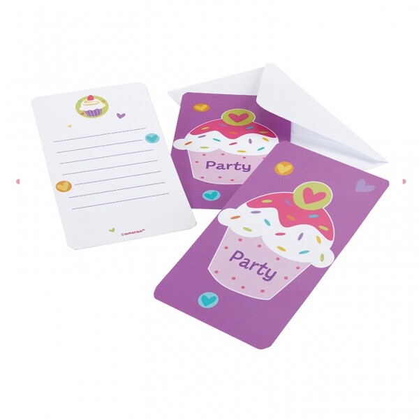 Muffin pozvánky na party 6ks