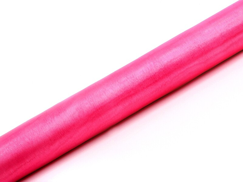 Organza Rose neon 16 cm x 9 m Partydeco