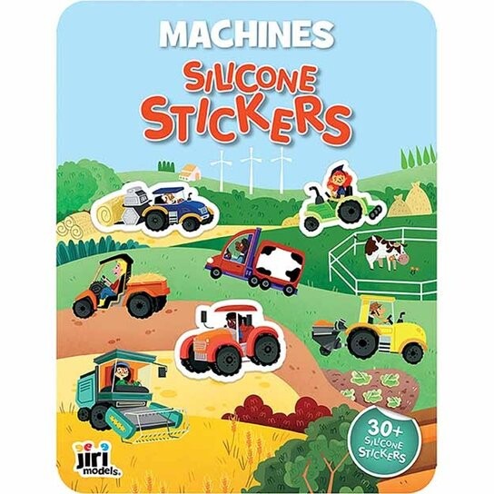 Hra se silikonovými samolepkami Traktory