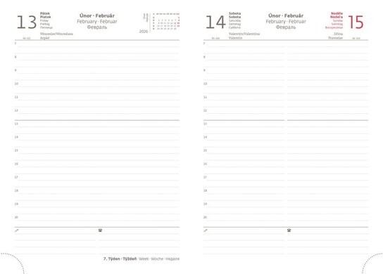 Denní diář 2026 A5 Gommato modrý