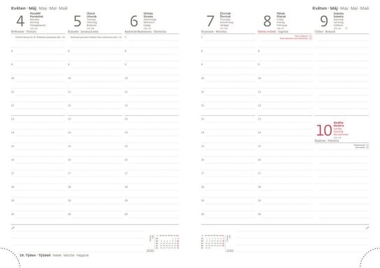 Týdenní diář 2026 B5 Gommato modrý