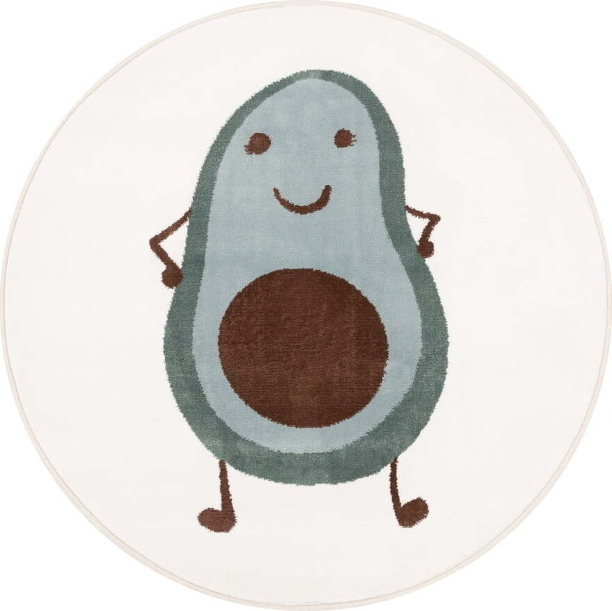 Dětský koberec v mentolové barvě/slonovinový ø100 cm Avocado Mint – FD