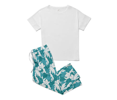 Tchibo - Pyžamová souprava - pro ženy - vel. S 36/38 - barva: bílá