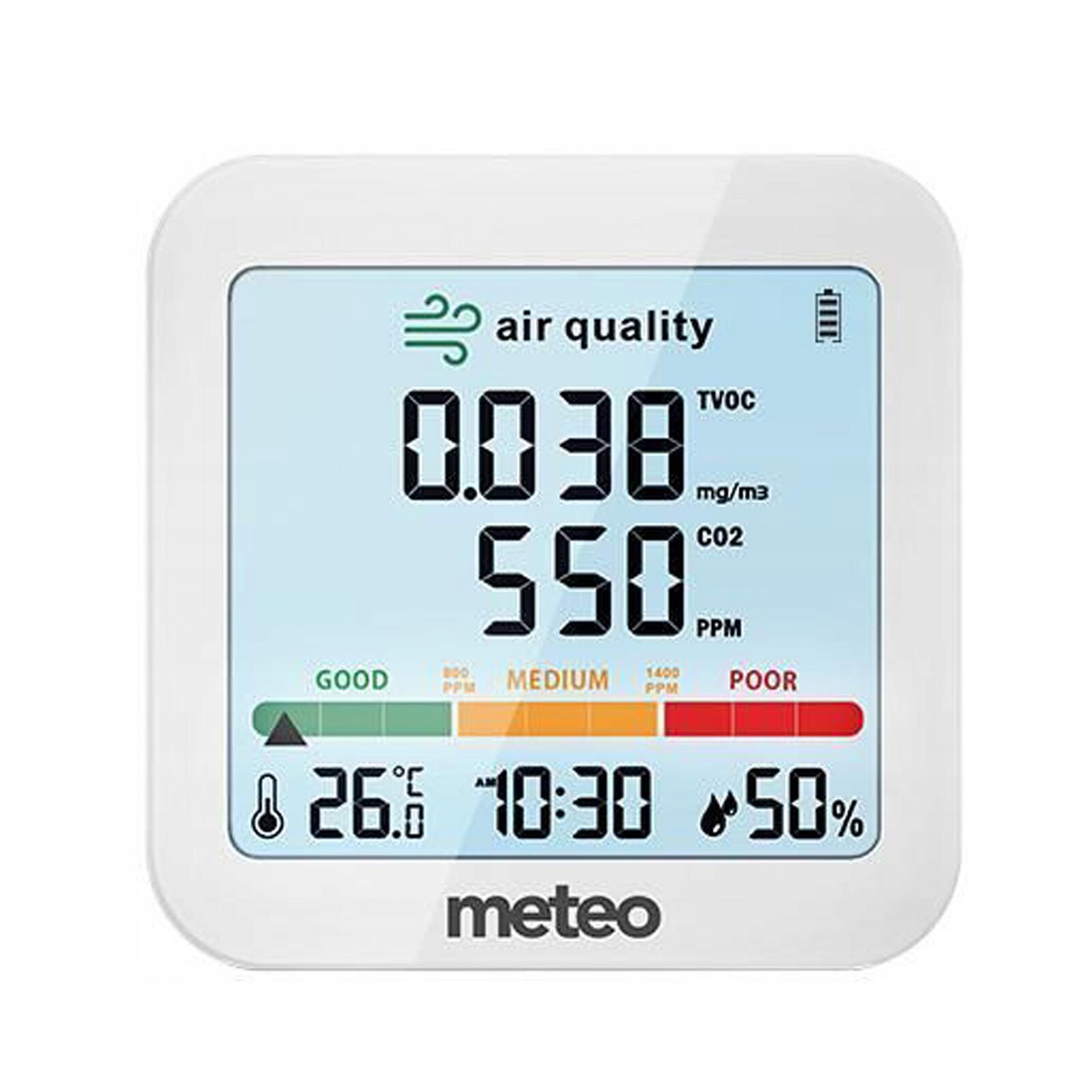 Meteorologická stanice SP88A Ukazatel kvality vzduchu Koncentrace CO2