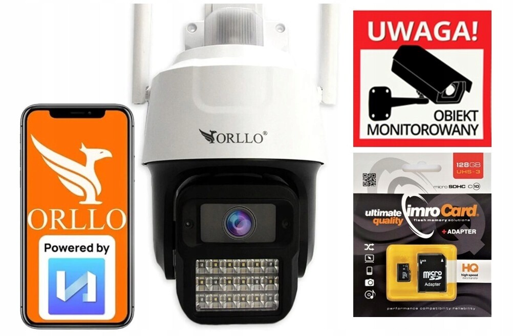 Kamera Orllo N2 Sim 3MP SuperHD 5xZOOM Defog otáčení barva noc Karta 128GB