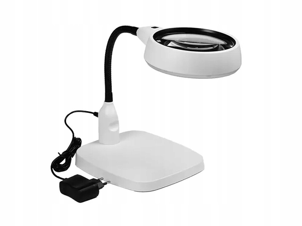 Verk 09158 Stolní lupa 21x Led, 10x zvětšení, Ac, podstavec