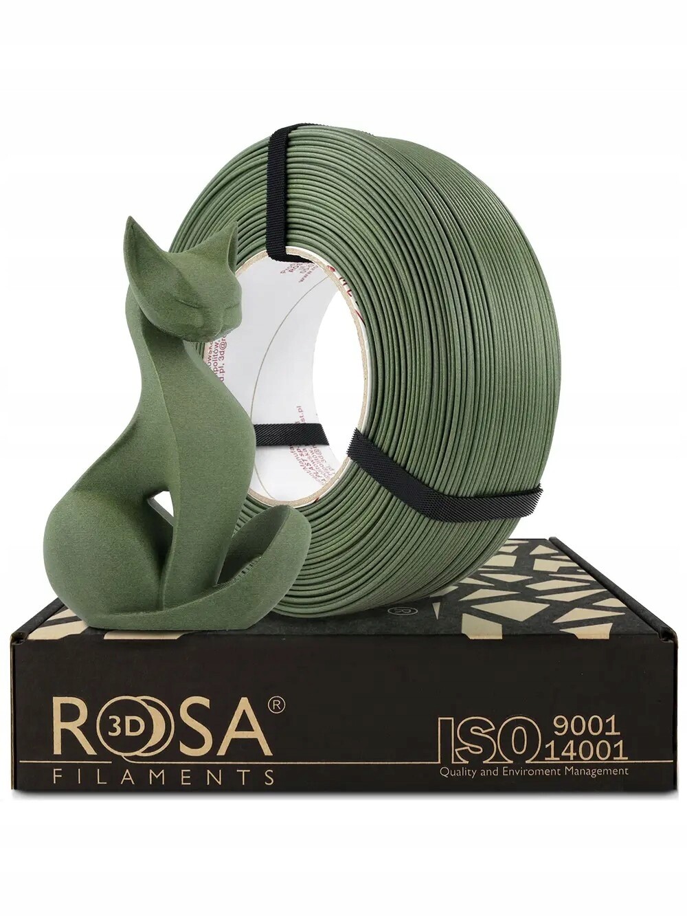 Rosa3D-ReFill Pla-cf Matná olivově zelená 1,75 mm 1 kg