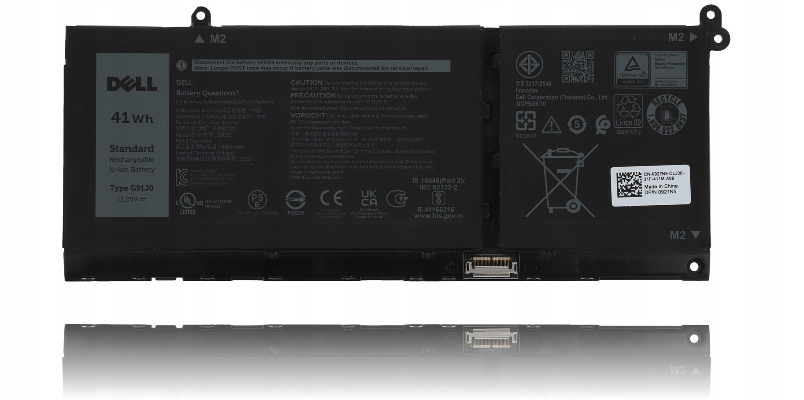 Nová Originální Baterie Dell 41WH 3C G91J0 MGCM5 Inspiron Vostro Latitude