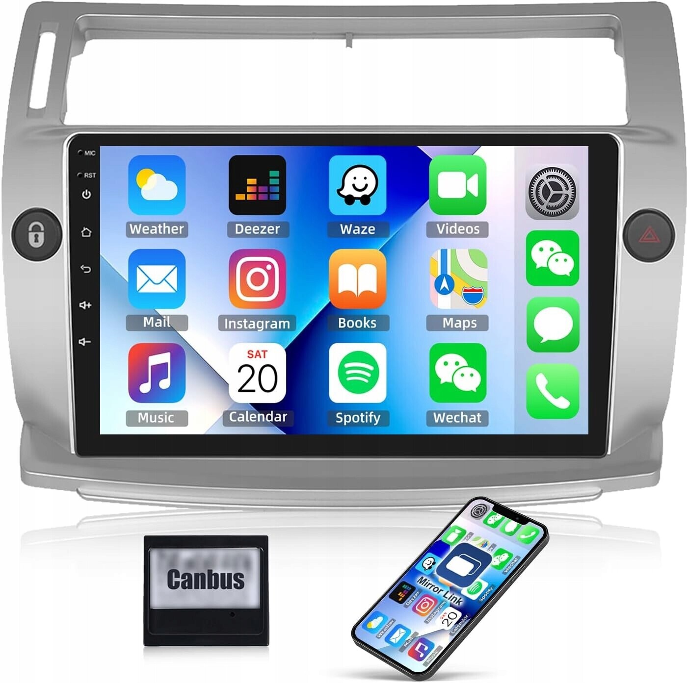 Automobilové rádio s systémem Android 13 s navigací pro Citroen C4 Camecho