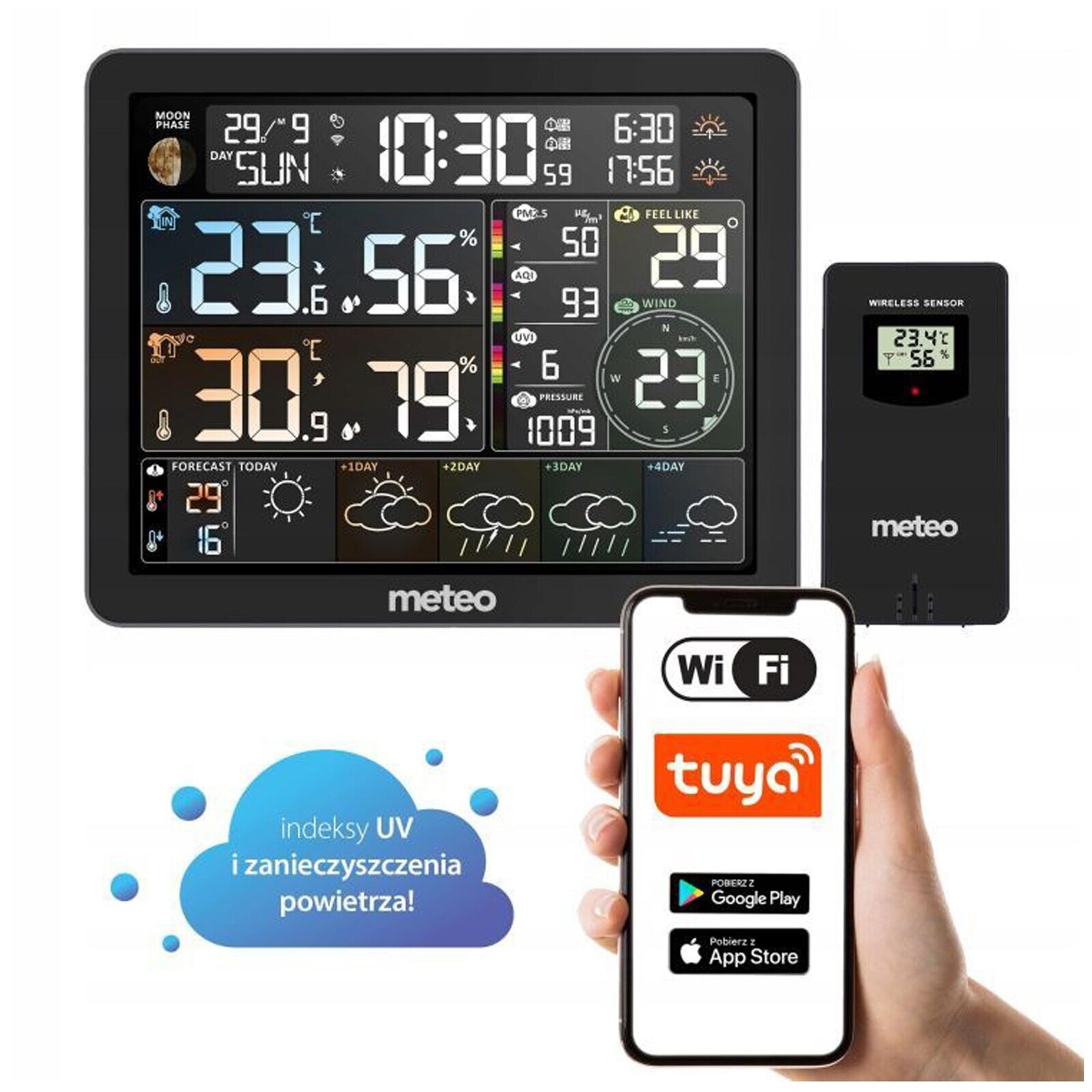 Meteorologická stanice Wifi měřič znečištění vzduchu