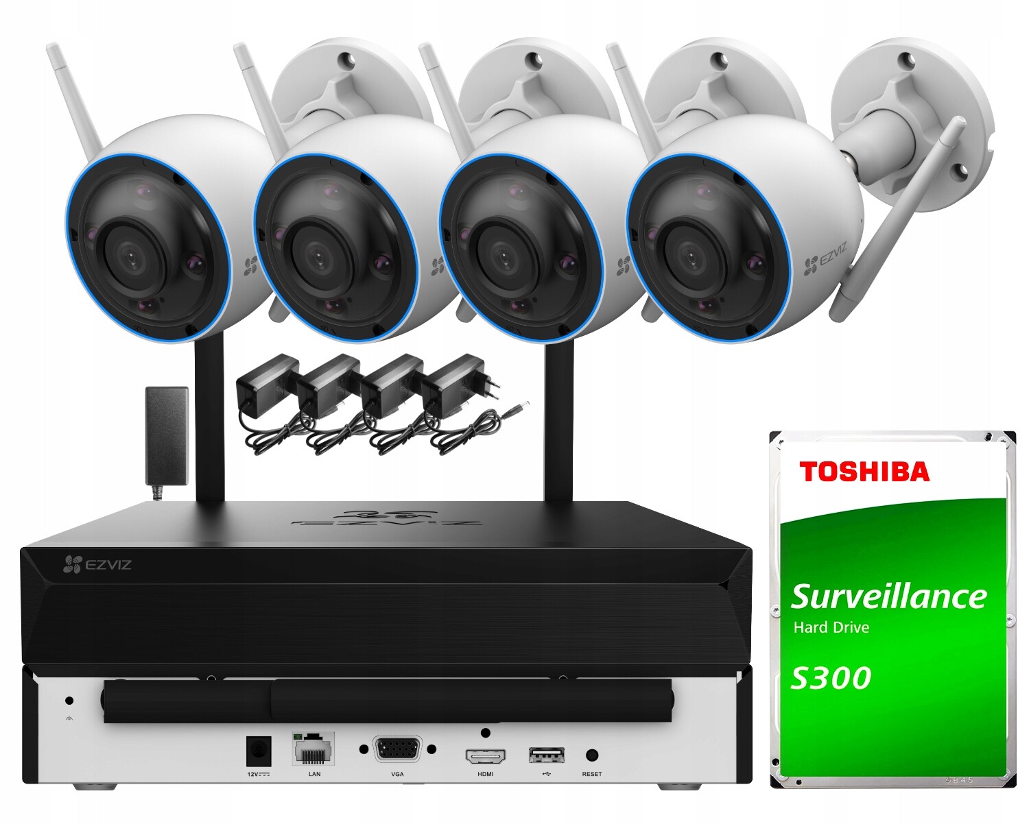 Sada pro monitorování Wi-Fi Ezviz 4x H3 5Mpx