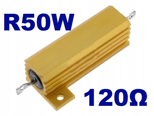 Rezistor s chladičem 120 ohm 50W 1% (1 Ks)