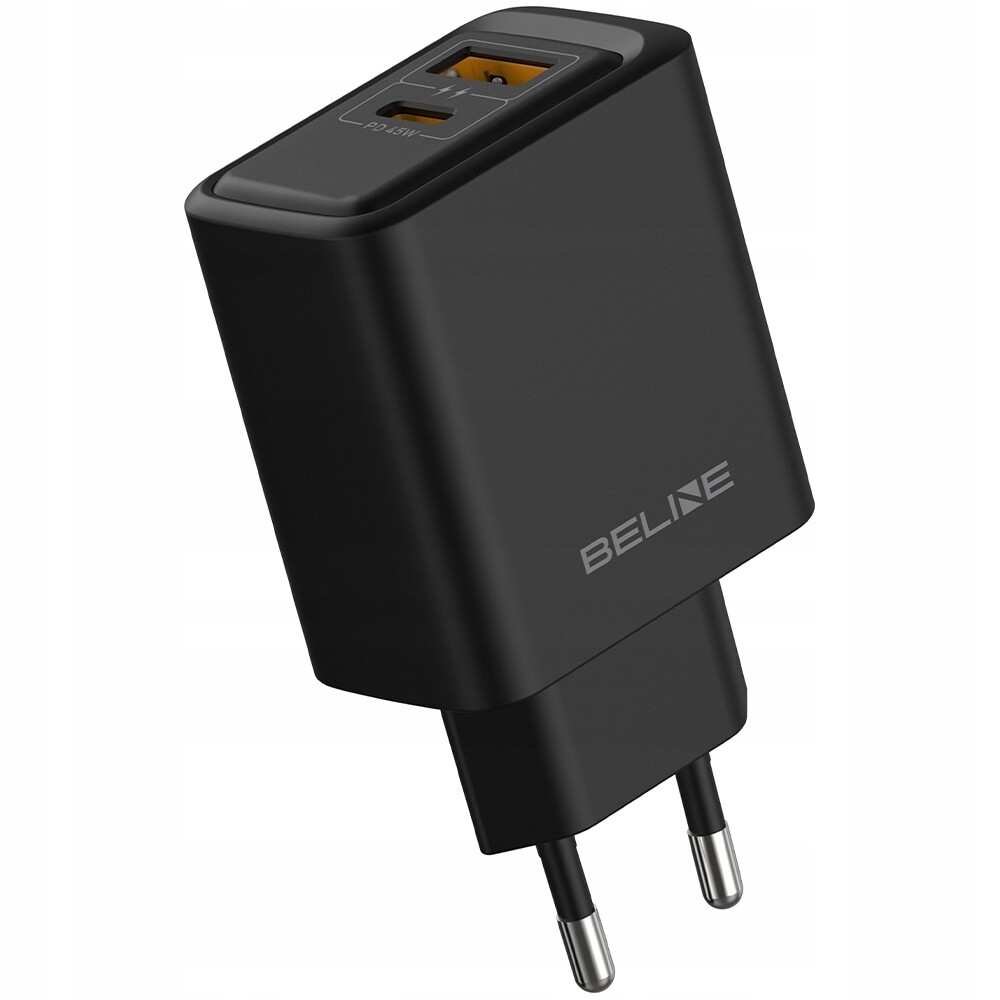 Síťová nabíječka Beline 45W GaN Usb-a/usb-c BLN2CB45 černá