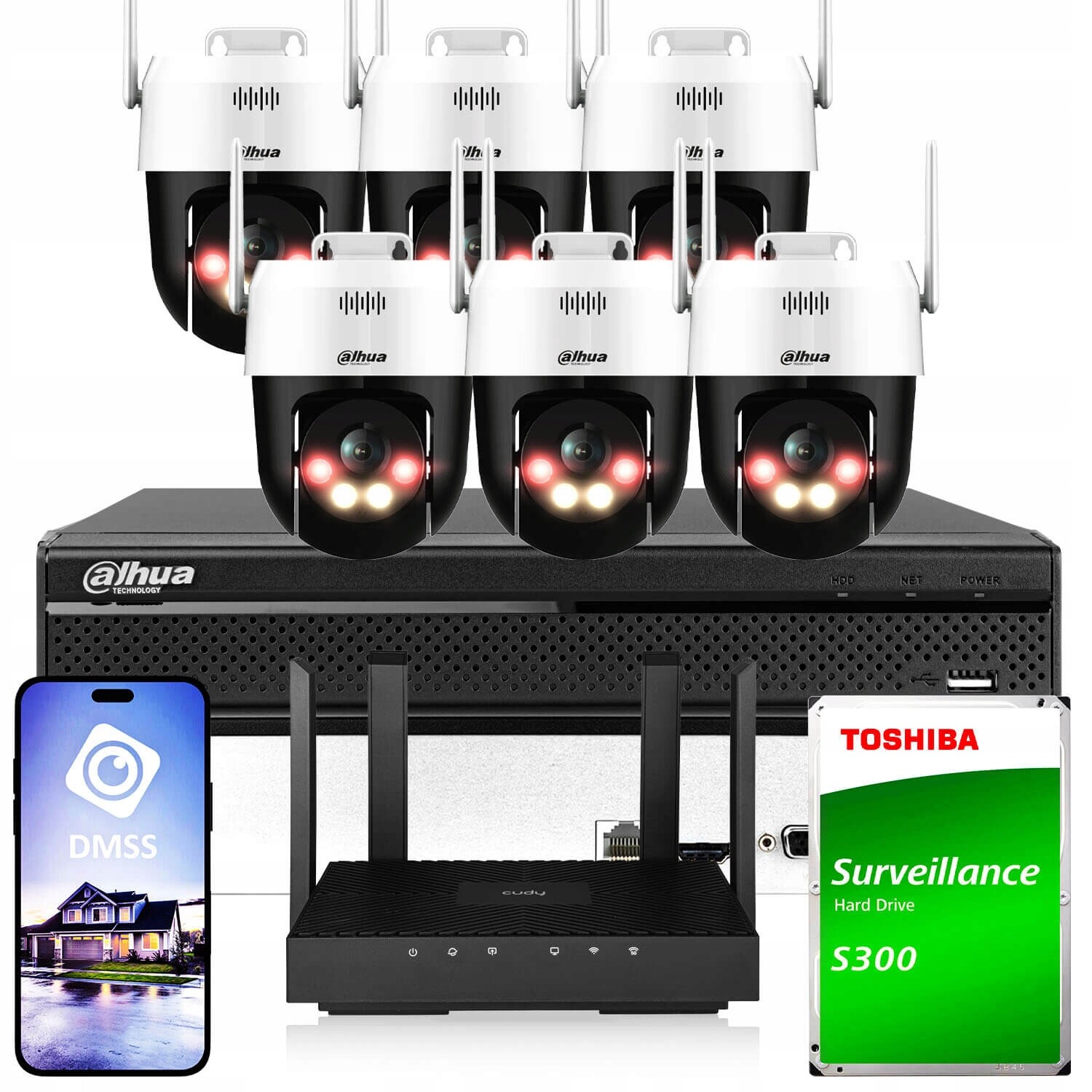 Sada pro monitorování Wi-Fi 6x P5AE-PV 5Mpx Ir 30 m Dahua