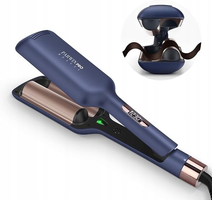 Vlnitá kulma na vlasy typu mořská panna se 2 barely 32 mm Parwin Pro