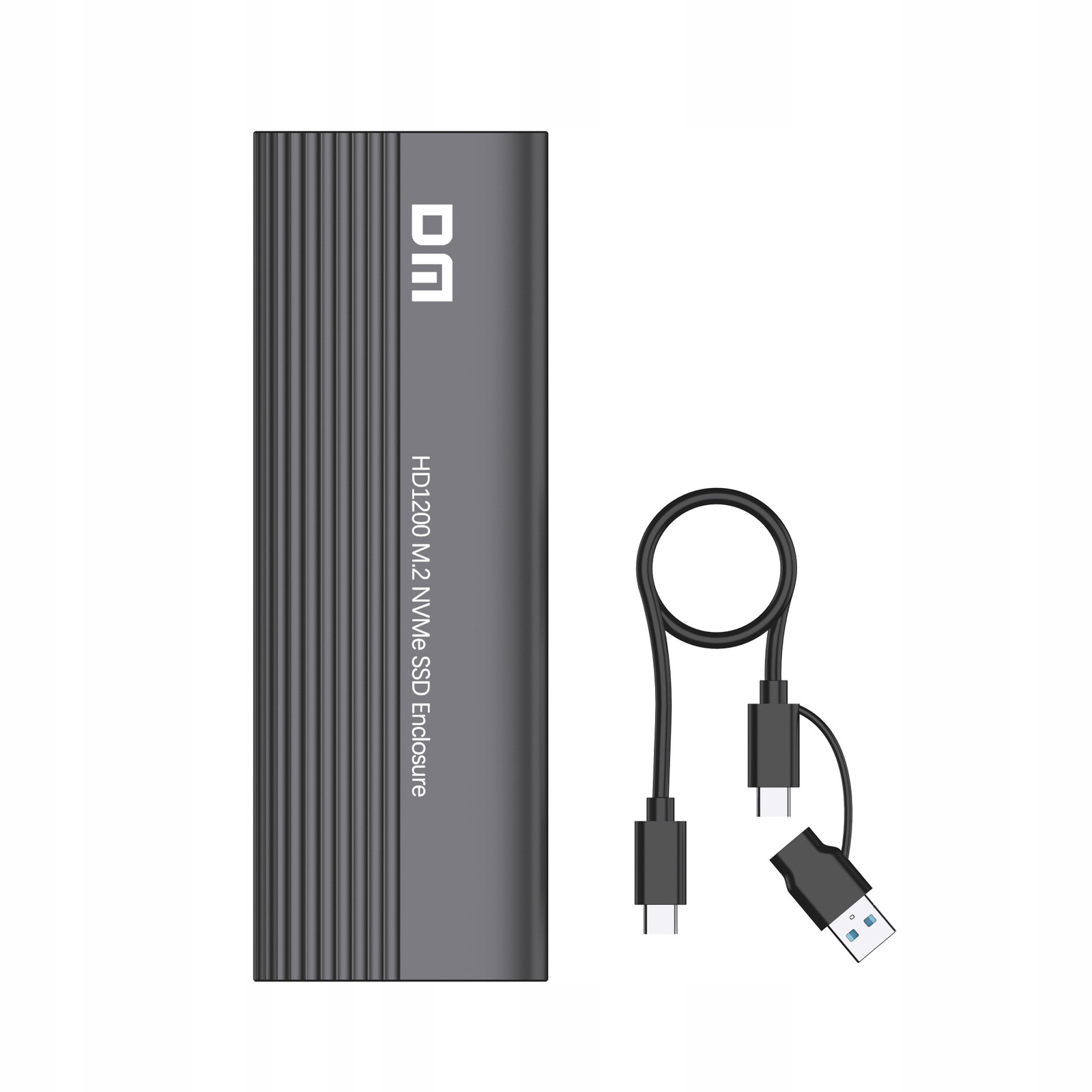 Adaptér Pouzdro Čtečka DM M.2 Nvme Ssd Kapsa Na Disk 10Gb/s Usb-c Usb-a