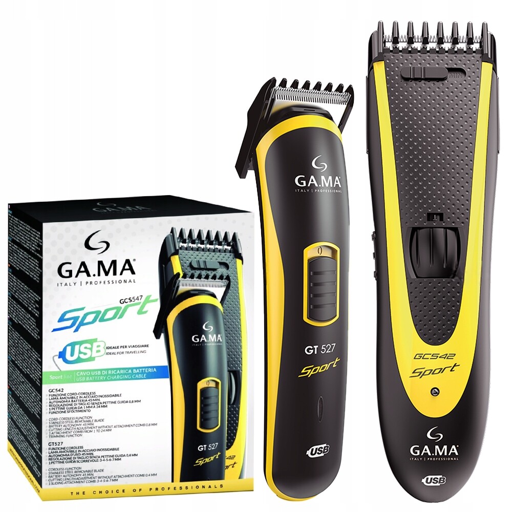 Sada Ga.ma Sportovní Strojek Zastřihovač Vlasů A Vousů 0.8-24 mm