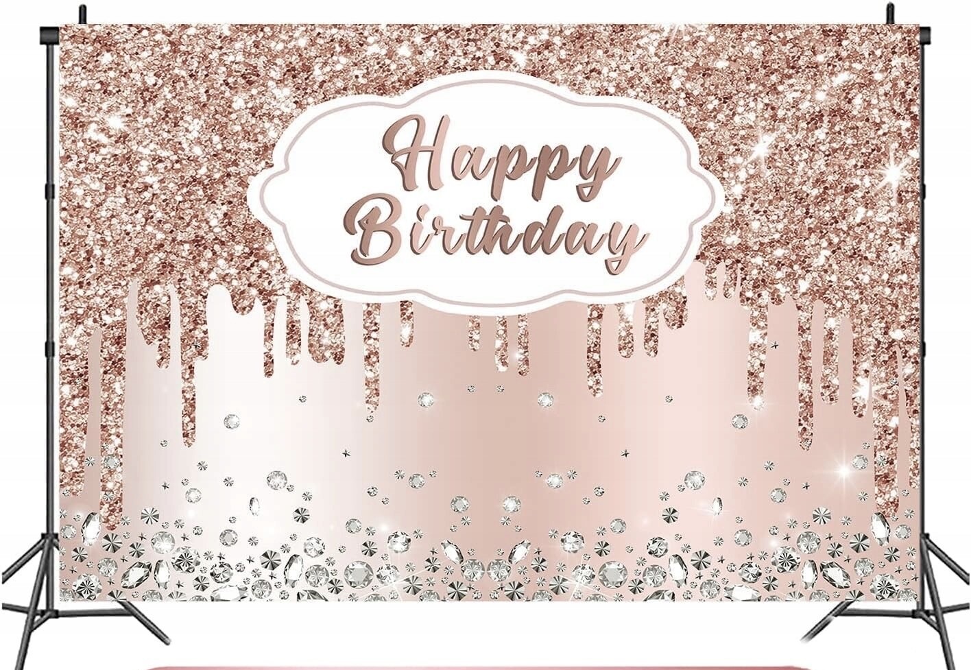 Narozeninové fotografické pozadí Rose Gold 290 x 250 cm