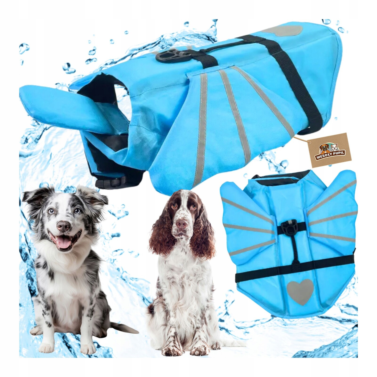 Kapok pro psa na plavání záchranná vesta do vody S Křídly M