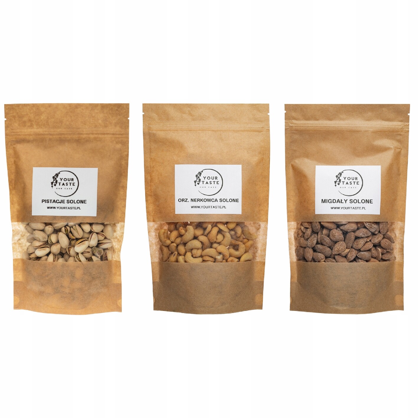 Pistácie solené 500g Kešu Ořechy solené 500g Mandle solené 500g