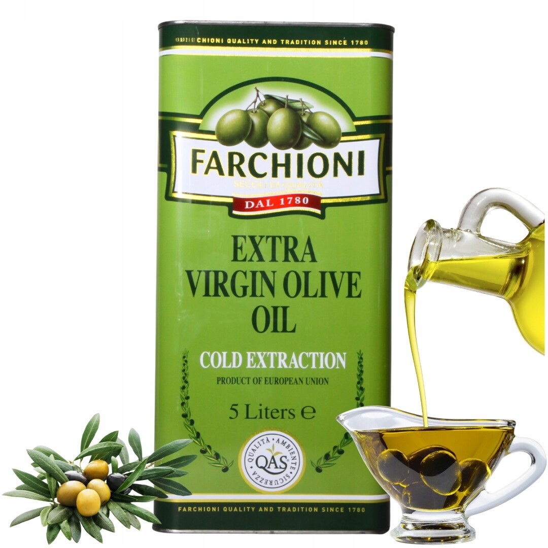 Farchioni Olio Extra Vergine Olivový olej Plechovka 5L Italská