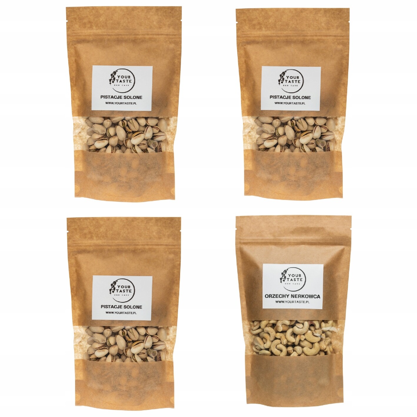 Sada 3x Pistácie solené 500g 1x Kešu ořechy 500g