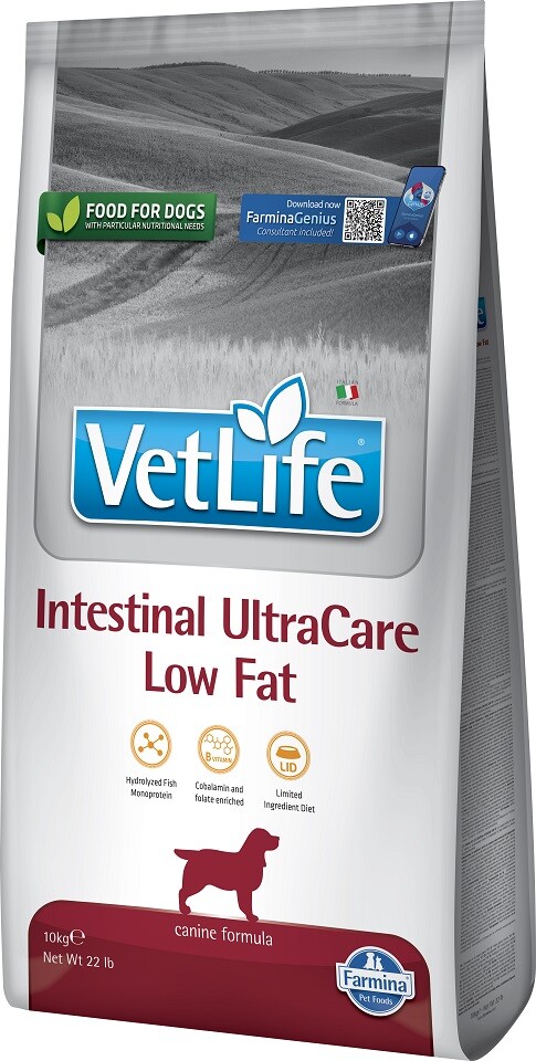 Farmina Vet Life Dog Intestinal Ultra Care Low Fat krmivo pro psy 10 kg