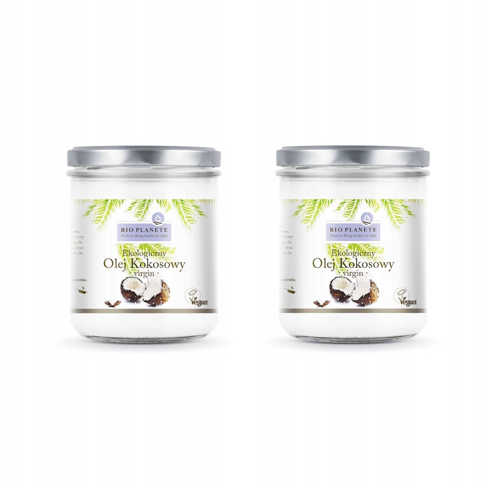 2x Kokosový Olej Virgin Bio 400 ml Nerafinovaný Pro Smažení Bio Planete