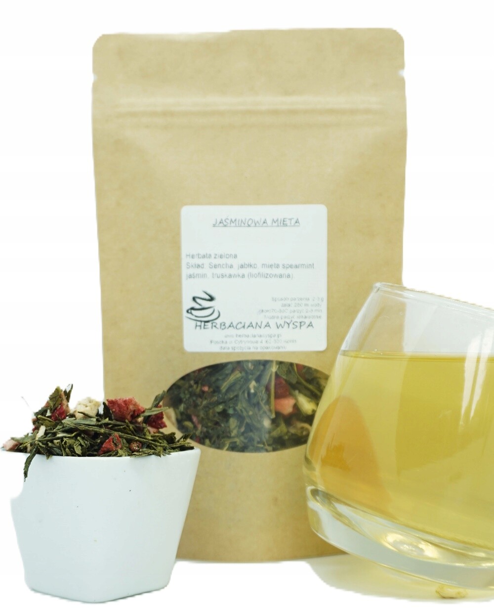 Jasmínová Máta 1 kg čaj Sencha jemný osvěžující