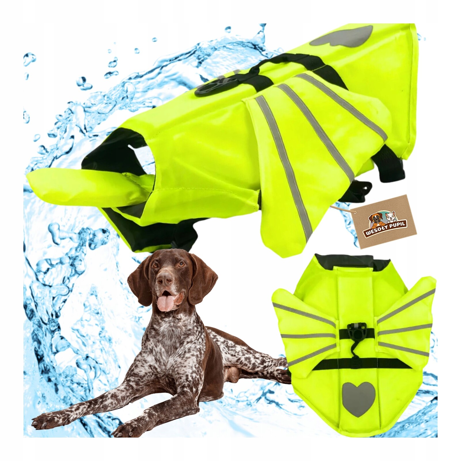 Kapok pro psa na plavání záchranná vesta do vody S Křidélky L