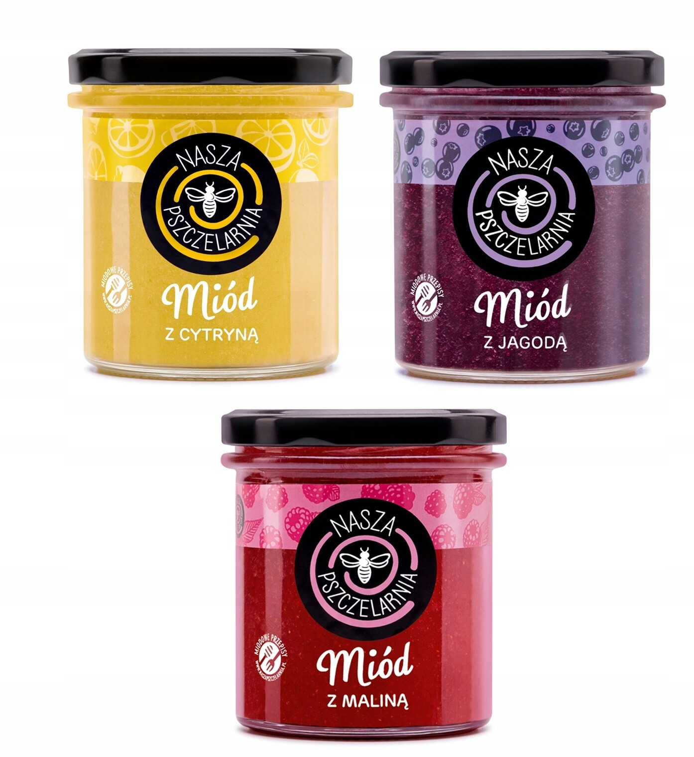 Polský Set Pro Zdraví Malinový Jahodový Med S Citronem 3x 420g