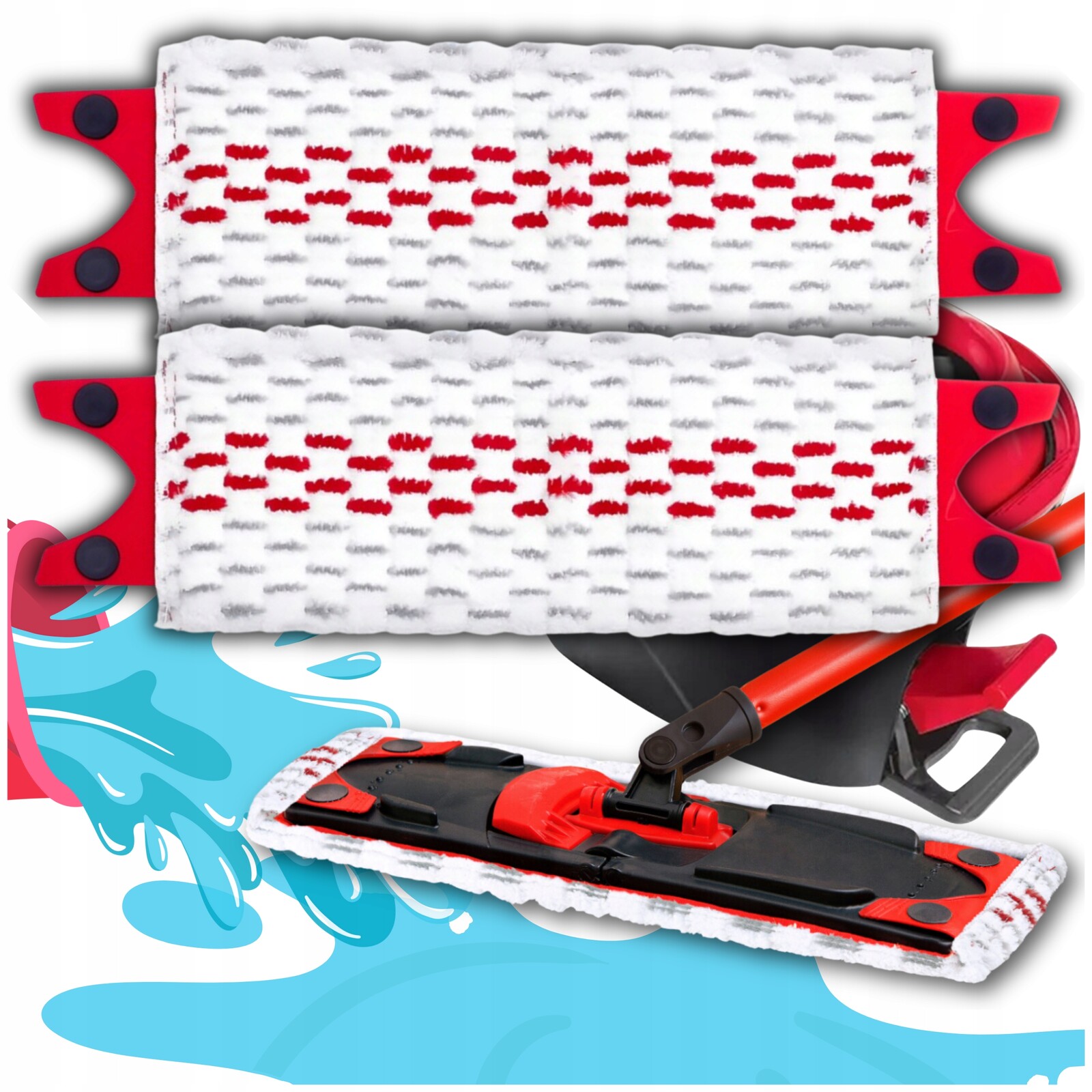 2 x 2x Vložky Do Plochého Mopu Vileda Ultra Max/ultramat Turbo Absorpční