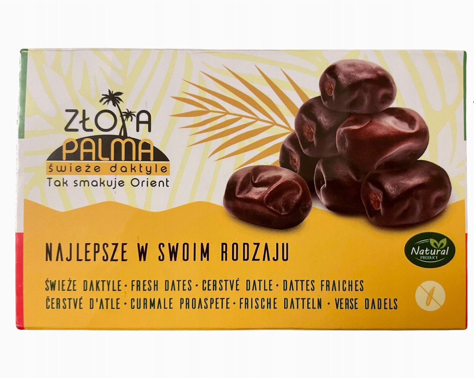 Čerstvé datle Zlatá palma celé 600 g * 12 ks 7,2 kg Celý Karton