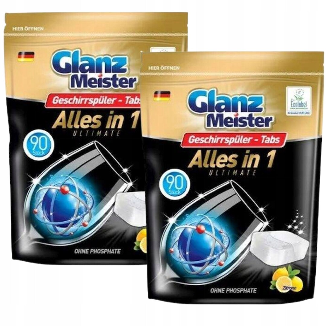 Glanz Meister tablety do myčky Lemon 90 ks x2