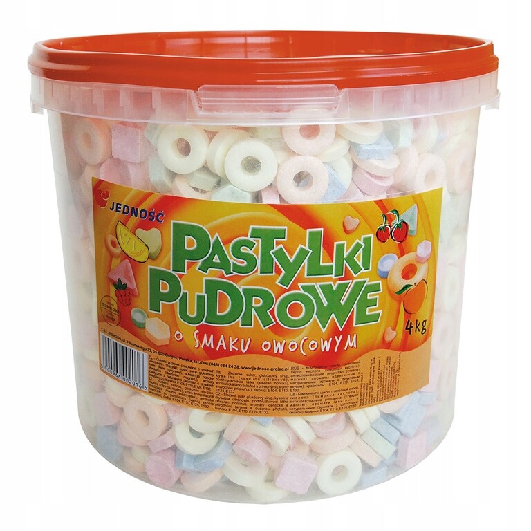 Jedność Bonbóny Pastilky Pudrové Ovocné 4kg
