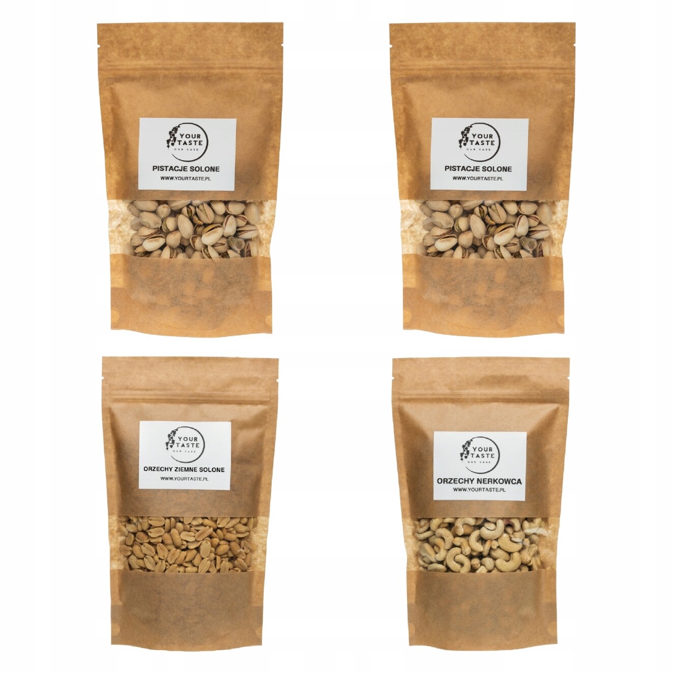 Sada 2x Pistácie solené 500g Kešu Ořechy 500g Zemní solené 500g