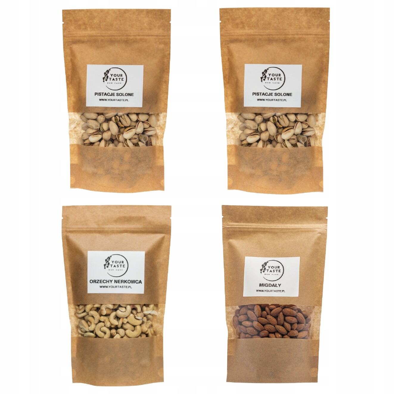 Sada 2x Pistácie solené 500g Kešu ořechy 500g Mandle 500g